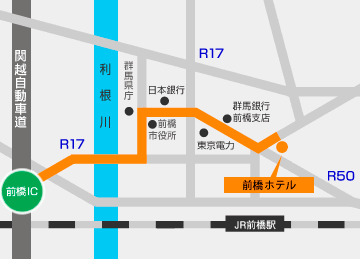 地図（前橋IC）